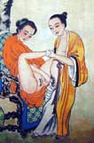 Chinese erotic art was a tradition that spanned from antiquity until its apex in the late Ming Dynasty (early 17th century). This art was not just produced for stimulation. Chinese erotica portrays ideals of feminine beauty, narratives on imperial and vernacular life, humour, tenderness and love. However, traditional Chinese erotic art remains a little known tradition because so much of it was destroyed during the Maoist era.<br/><br/>

Foot binding (pinyin: chanzu, literally 'bound feet') was a custom practiced on young girls and women for approximately one thousand years in China, beginning in the 10th century and ending in the first half of 20th century.<br/><br/>

Qing Dynasty sex manuals listed 48 different ways of playing with women's bound feet. For men, the primary erotic effect was a function of the lotus gait, the tiny steps and swaying walk of a woman whose feet had been bound.